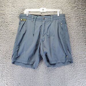 Howler Bros Shorts Mens Size 32 Blue Ripstop Fabric Drawstring Lightweight